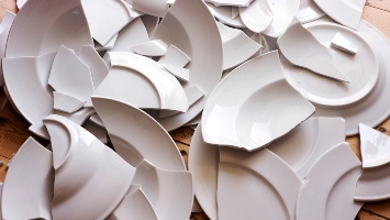 Broken crockery