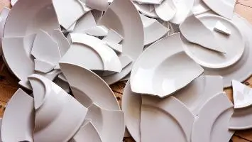 Broken crockery