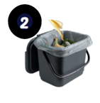 Food caddy with banana peel in.