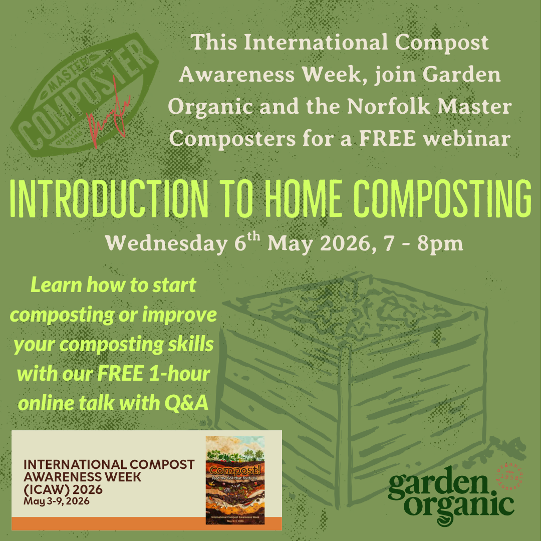 Picture advertising a home composting webinar 