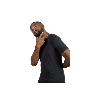 Man with pensive face