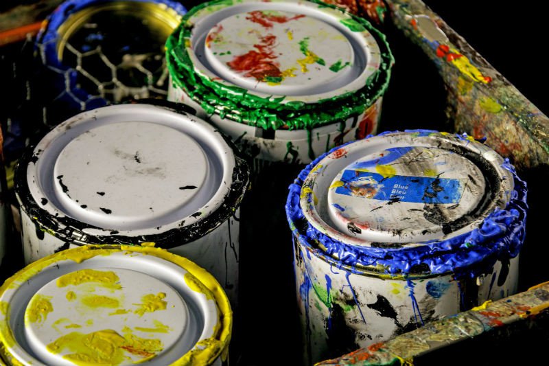 Messy paint pots