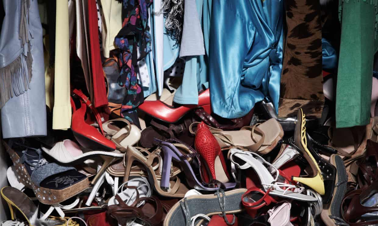 pile of clothes and high heels