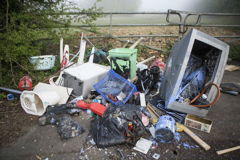Pile of rubbish on the street