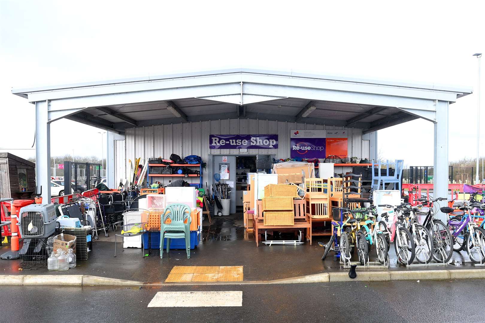 Re-use shop at Bury Recycling Centre. 